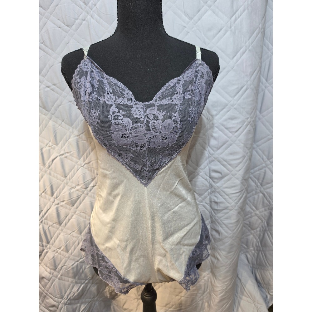 Vintage 70s Emilio Pucci for‎ Formfit Rogers Signed Lace Bodysuit Teddy, Size 34
